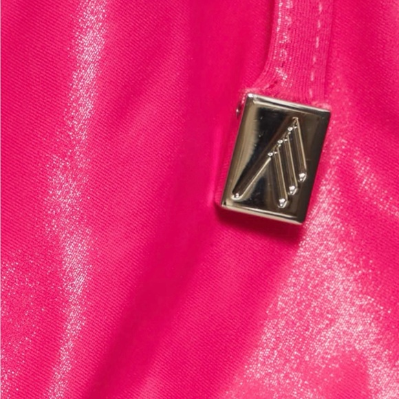 The ATTICO Fuchia Sheen Side Tie Bikini Set - Picture 2 of 11